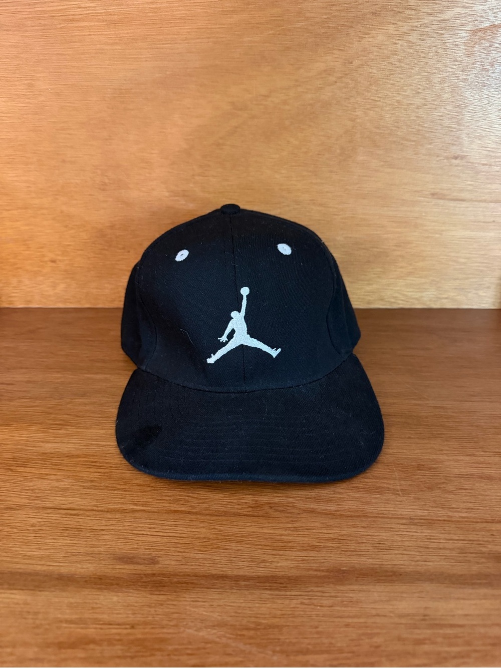 Nike Kids Jordan Black Snapback Hat with White Jumpman Logo